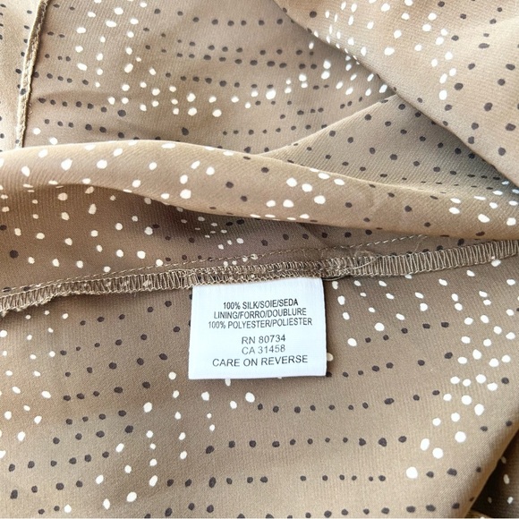 Bcbgmaxazria Pure Silk Ruffles Polka Dots SPAGHETTI Straps Dress - Picture 8 of 13